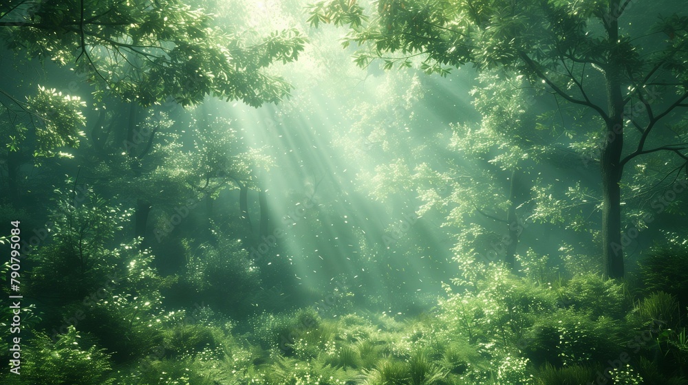 Mystical Morning in the Enchanted Forest, generative ai Mystical Morning in the Enchanted Forest, generative ai