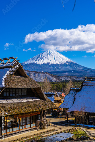 Mount Fuji View from Saiko Iyashi-No-Sato Nenba, Japan