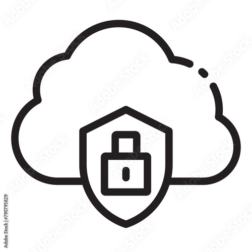Cloud security icon