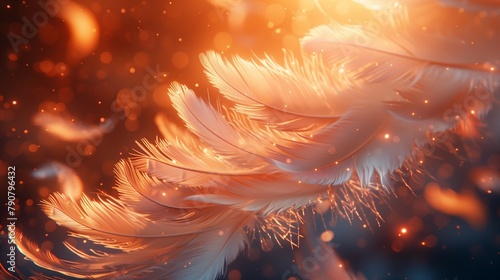 Wallpaper Mural Dramatic Backlit Feathers, generative ai Torontodigital.ca