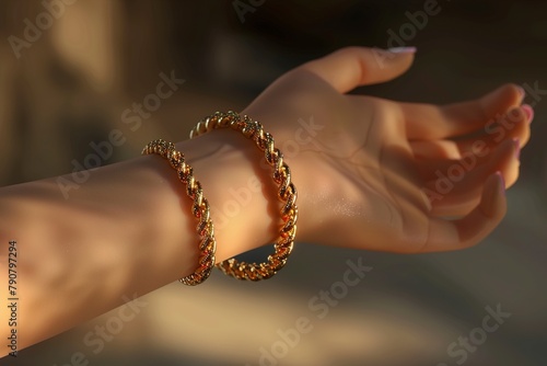 Woman Arm With Two Bracelets photo