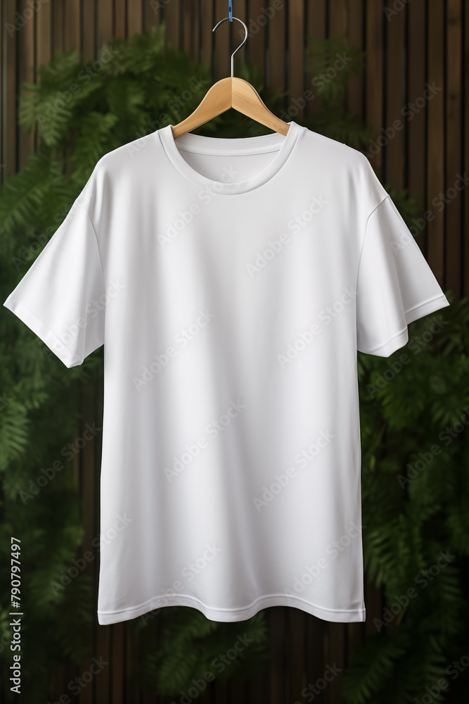 White short-sleeved top clothing pattern mockup material
White short-sleeved top clothing pattern mockup material