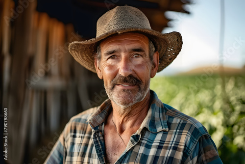 Portrait of a middle aged male farmer