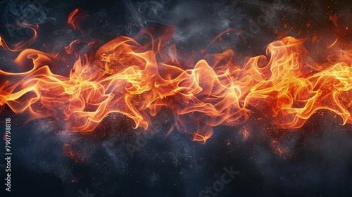 Fiery Flames Illuminate a Dark Background, Infusing the Projects with Dramatic Energy.
