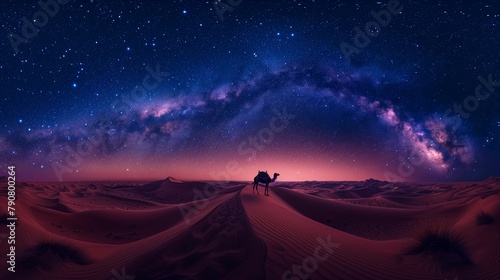 Starry Night Over Sand Dunes  generative ai