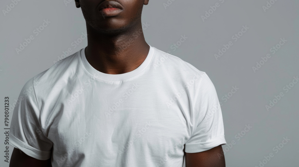 White male tshirt mockup for men. A versatile and stylish tshirt mockup, perfect for showcasing different designs and branding for men's clothing. White male tshirt mockup for men. A versatile and stylish tshirt mockup, perfect for showcasing different designs and branding for men's clothing.