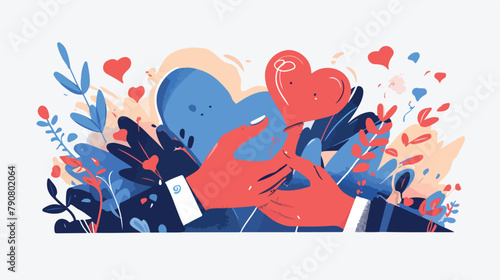 Cartoon vector illustration of hand holding a heart © Vector