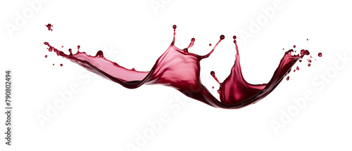Dynamic Red Wine Splash on isolated