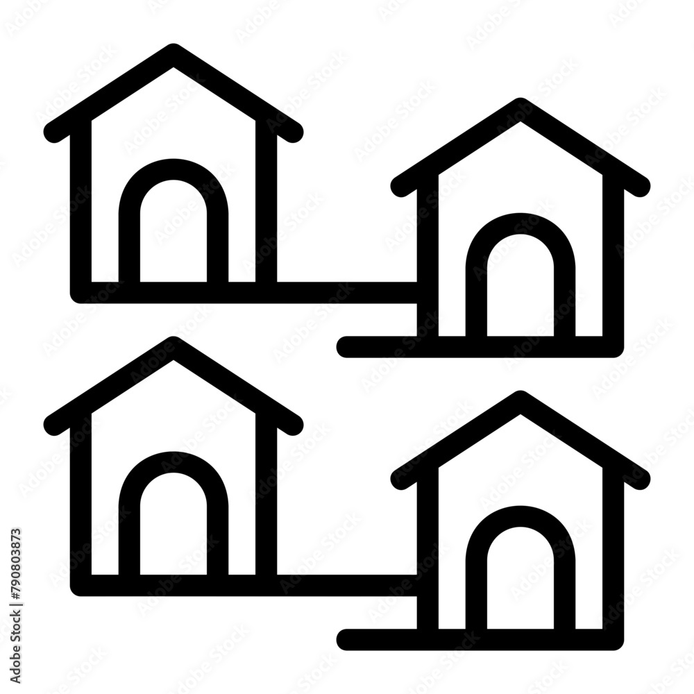 housing area line icon housing area line icon