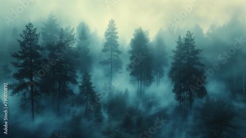 Ethereal Dawn in the Enchanted Woods, generative ai
