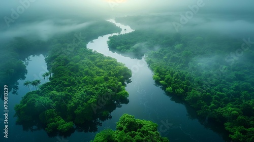 Enchanting Rainforest Serenity, generative ai