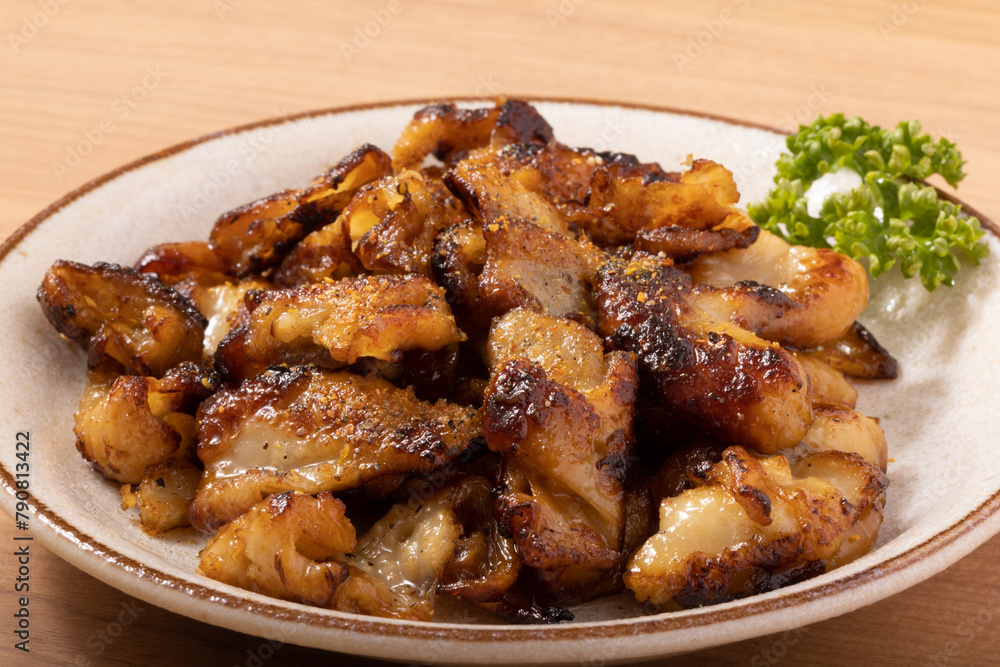 鶏皮の七味唐辛子焼き 鶏皮の七味唐辛子焼き