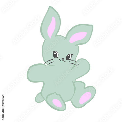 easter bunny with so cute for coquette or y2k graphics © Thalia