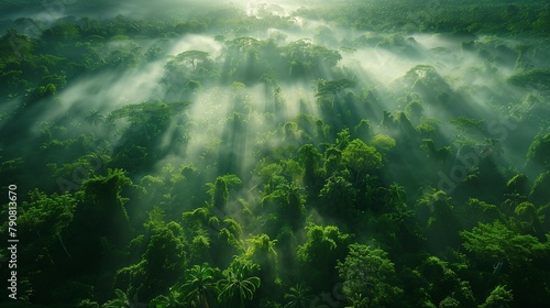 Sunlight Through the Rainforest, generative ai