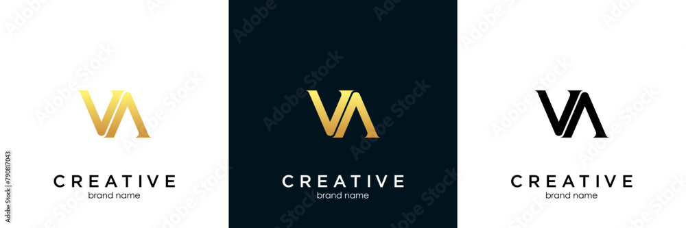 Luxurious Letter VA Logo design vector illustration Luxurious Letter VA Logo design vector illustration