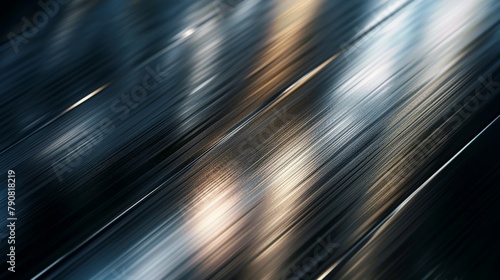 A metallic abstract background with a close-up of brushed steel, reflecting light and creating a sense of depth. © EC Tech 