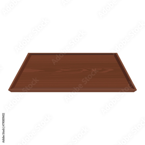 empty wooden plate