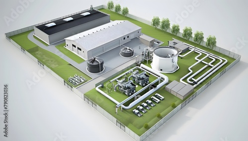 A bioenergy plant effectively utilizes organic waste to produce biogas, showcasing sustainable energy practices and technological advancements in renewable energy production.