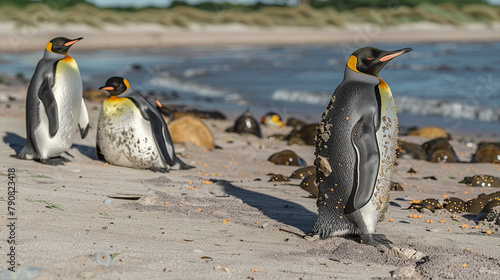 penguins on the beach