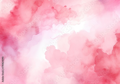Abstract background art of vibrant pink watercolor blend on paper with glitter texture for wallpaper Generative AI.