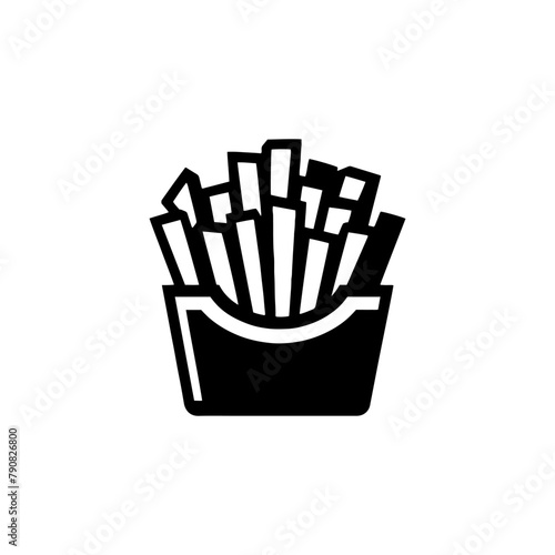 French Fries Silhouette Artwork: Enhance Your Designs - Minimallest French Fries Vector
