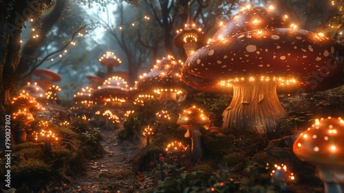 Whimsical Creatures and Sparkling Lights  generative ai