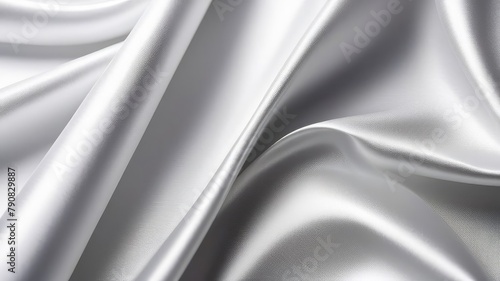 Texture of white silk fabric. Fabric background.