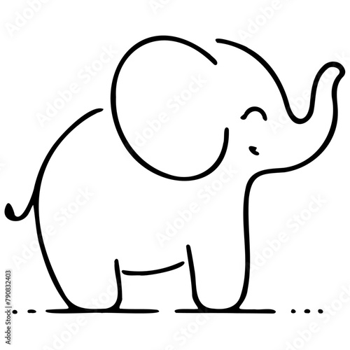 doodle of mom and baby elephant, mom mother mama elepahant