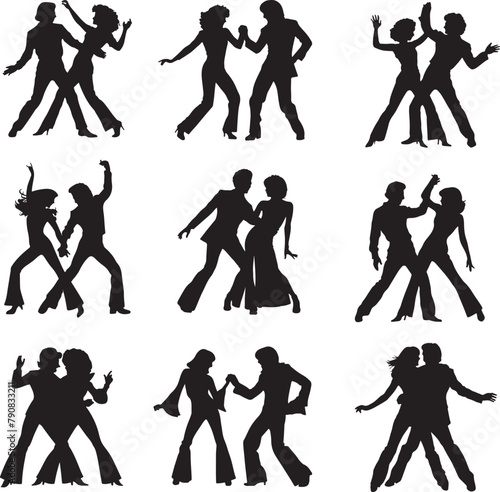 Disco Dancing Couples Vector Bundle