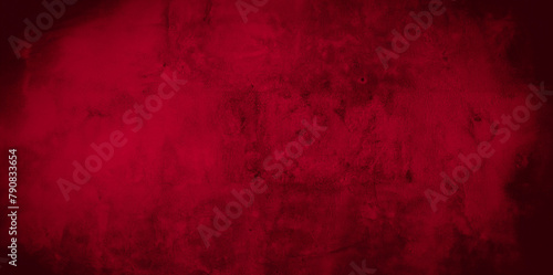 Abstract Dark Cement Texture with Red Accents, Vintage Wall Background.