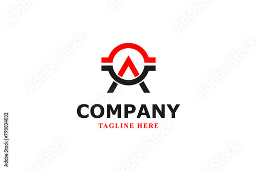 letter a and omega modern logo