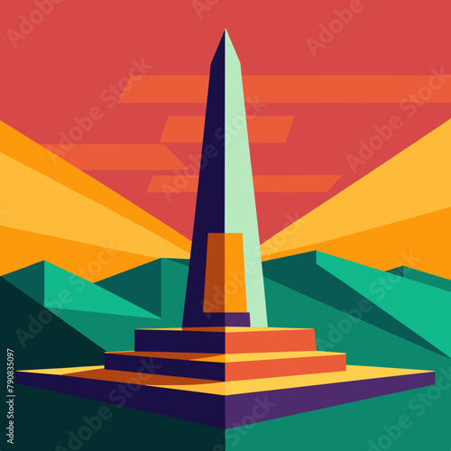 interpretation of obelisk - Vector - Vector art - Vector illustration - Vector design - Latest Vector - Ultimate Vector - Premium