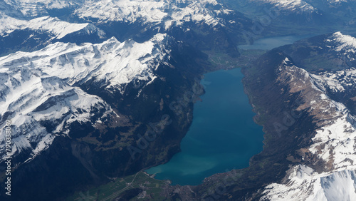 Aerial view of the swiss alps