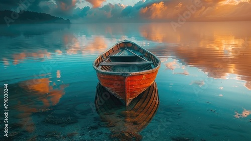 Boat on body of water