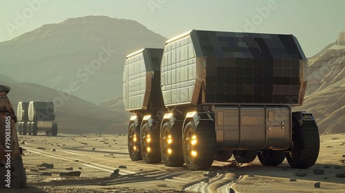 Selfsustaining solar and nuclearpowered robotic freight haulers autonomously traversing the most hostile environments photo