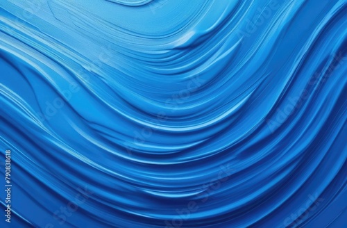 Blue Liquid Acrylic Paints. Blue background.