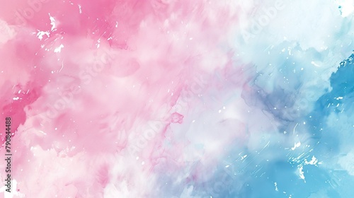 青とピンクの水彩グラデ背景素材02 photo