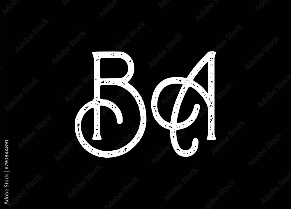 BA letter logo design and monogram logo design BA letter logo design and monogram logo design