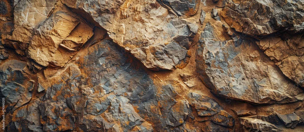A tree standing amidst a rocky wall A tree standing amidst a rocky wall