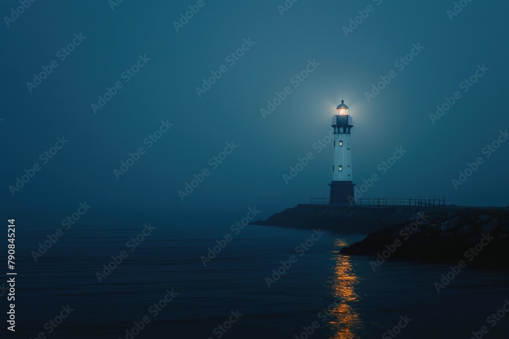 Architectural Marvel - Lighthouse in the Dark, Brightening Up the Coastline