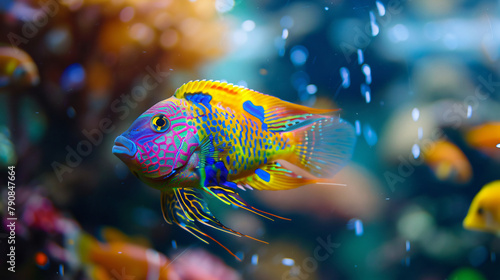 Wimple fish in a aquarium photo