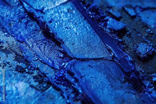Ultramarine Blue Art: Coloured Pigment with Cobalt Accents and Colourful Hue Dust