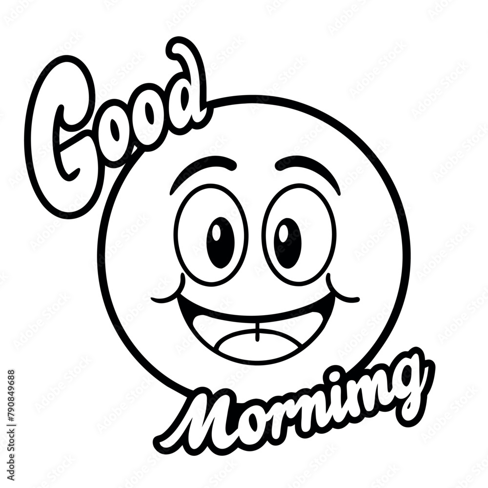 Good Morning Text Logo vector art illustration Good Morning Text Logo vector art illustration