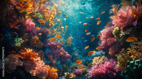 Diversity of Fish Species in a Teeming Reef, generative ai