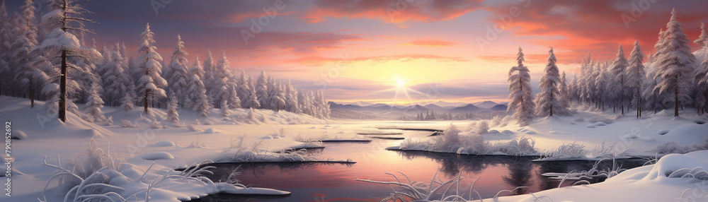 The ominous advance of a arctic sunset beautiful scene background showing beauty of nature with reflection on water