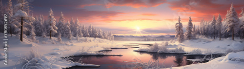 The ominous advance of a arctic sunset beautiful scene background showing beauty of nature with reflection on water
