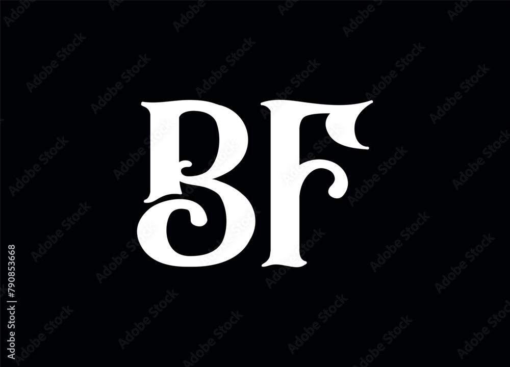 BF letter logo design and monogram logo design BF letter logo design and monogram logo design
