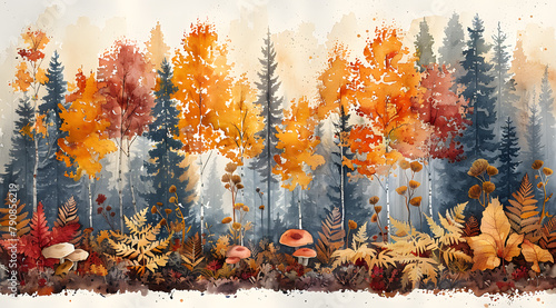 Forest Mosaic: Sustaining Life Forms Amidst the Riot of Autumn Colors