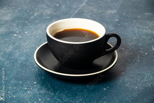 Hot Americano Black Coffee served in cup isolated on background side view of hot drink