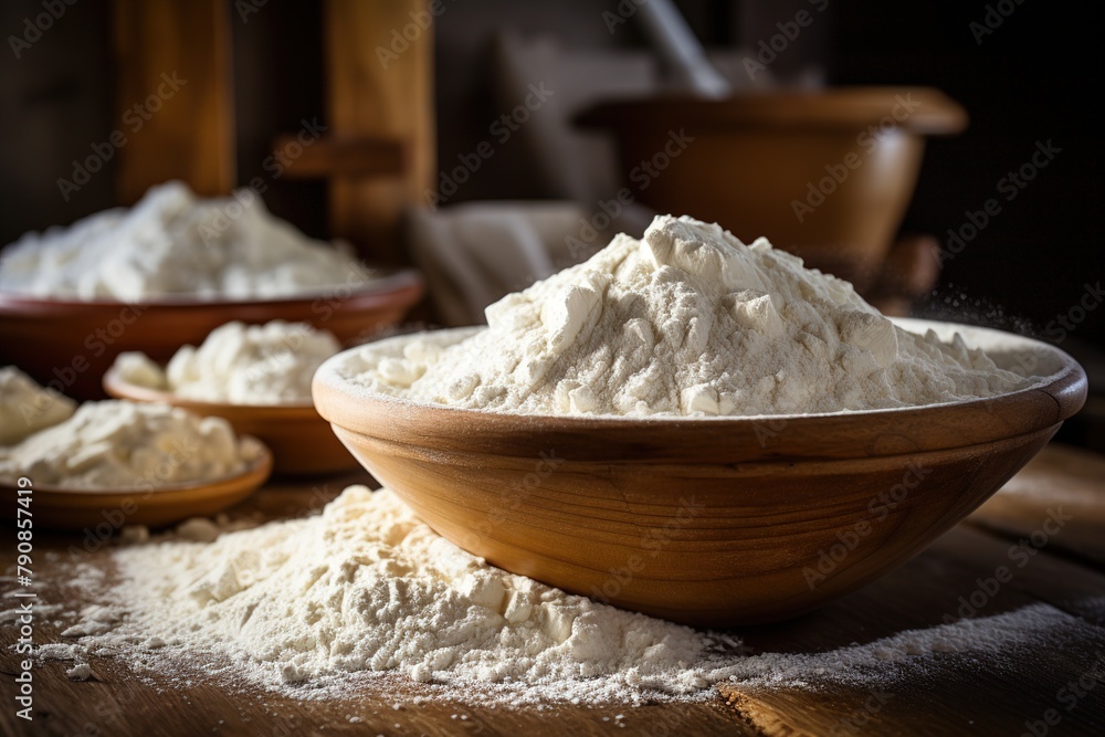 wheat flour in a bowl wheat flour in a bowl